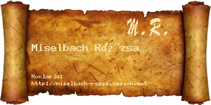 Miselbach Rózsa névjegykártya